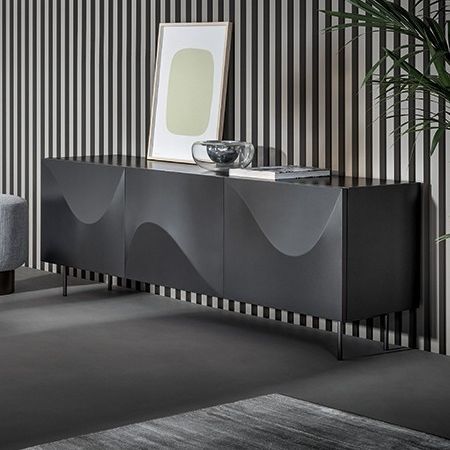 Credenza contemporanea - Vertigo - BONALDO - in poliuretano / in metallo verniciato / in legno laccato