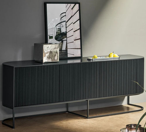 Credenza contemporanea - Dune - BONALDO - in metallo verniciato / in ceramica / impiallacciata in legno