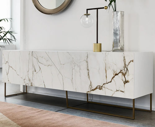 Credenza alta - Doppler K - BONALDO - contemporanea / in metallo verniciato / in ceramica
