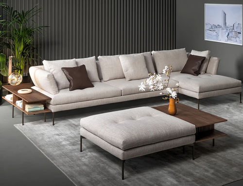 Divano modulare - Aliante - BONALDO - d'angolo / contemporaneo / in tessuto