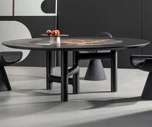 Tavolo da pranzo contemporaneo - Pivot ST - BONALDO - in rovere / in noce / impiallacciato in legno