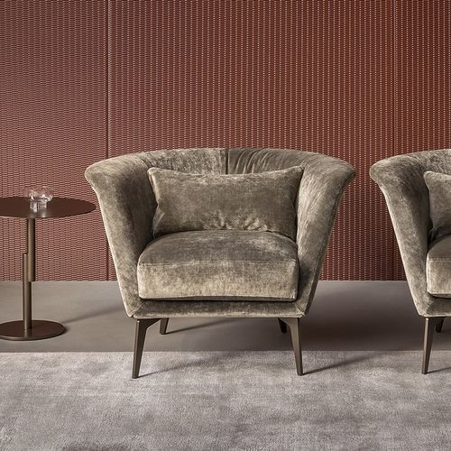 Poltrona contemporanea - Lovy - BONALDO - in tessuto / sfoderabile / con schienale alto