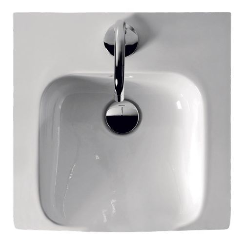 Lavabo da semincasso - 3412 - Kerasan - in ceramica / rettangolare / 1 foro