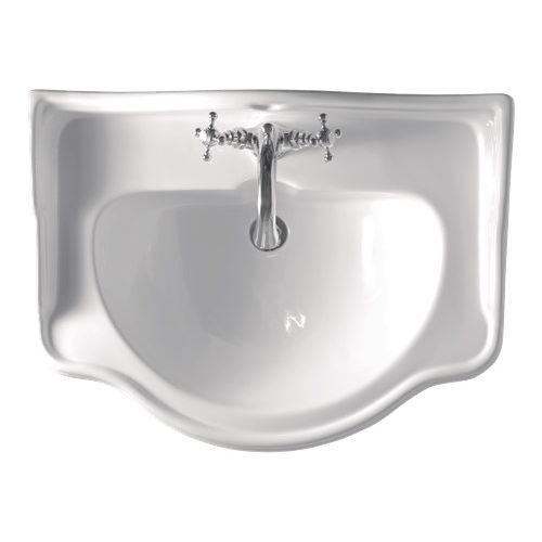 Lavabo autoportante - 1047 - Kerasan - in ceramica / con specchio regolabile / 1 foro
