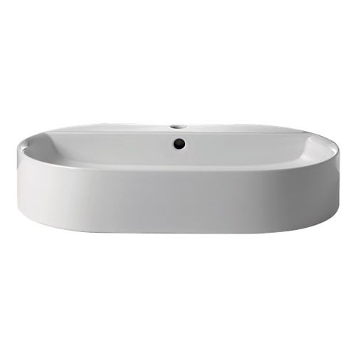 Lavabo da appoggio - 0285 - Kerasan - in ceramica / ovale / 1 foro