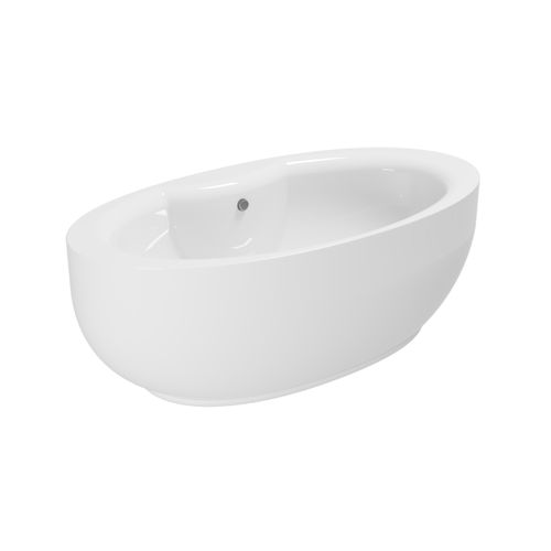 Vasca da bagno ovale - CLA 113 - Azzurra - da appoggio / ad uso professionale / in acrilico