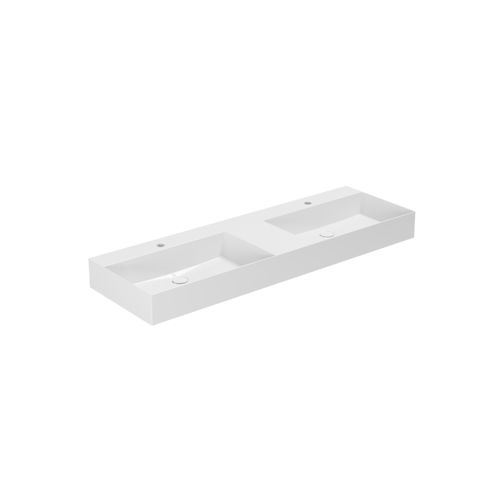 Lavabo sospeso - ELLP14245DQM - Azzurra - in ceramica / doppio / rettangolare