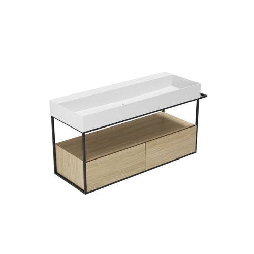 Supporto per lavabo in metallo verniciato - MSQ 122 - Azzurra