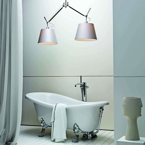 Vasca da bagno ovale - V112B - Azzurra - con piedi / per ambiente abitativo / ad uso professionale