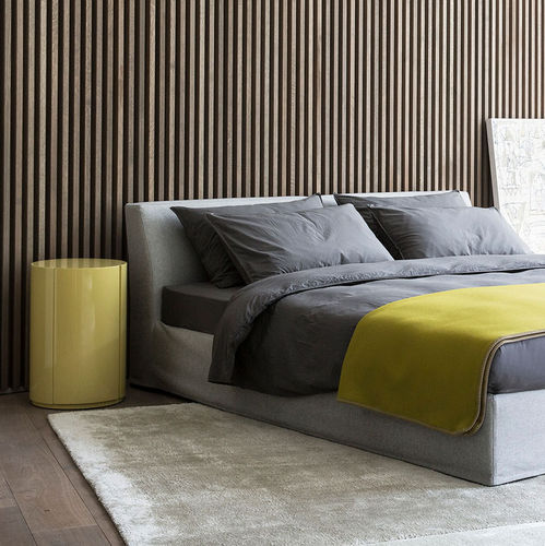 Comodino contemporaneo - GONG DUE   - MERIDIANI - in rovere / in legno laccato brillante / in legno laccato opaco