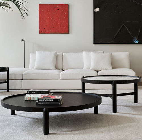 Tavolino basso contemporaneo - VITTORIO - MERIDIANI - in rovere / in MDF / in legno laccato opaco