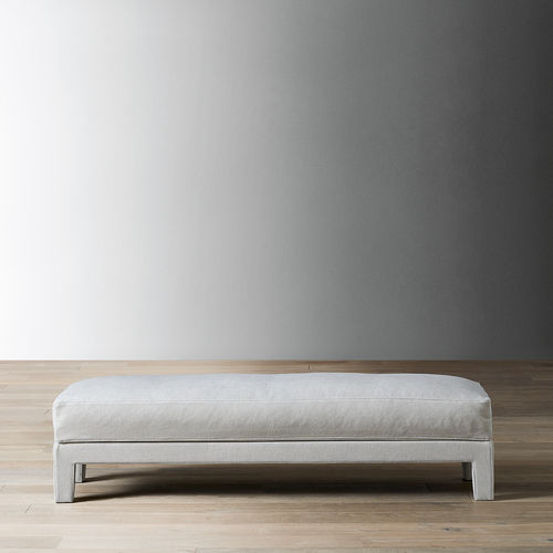 Divanetto imbottito contemporaneo - FORREST - MERIDIANI - in tessuto / in pelle / con supporto in legno