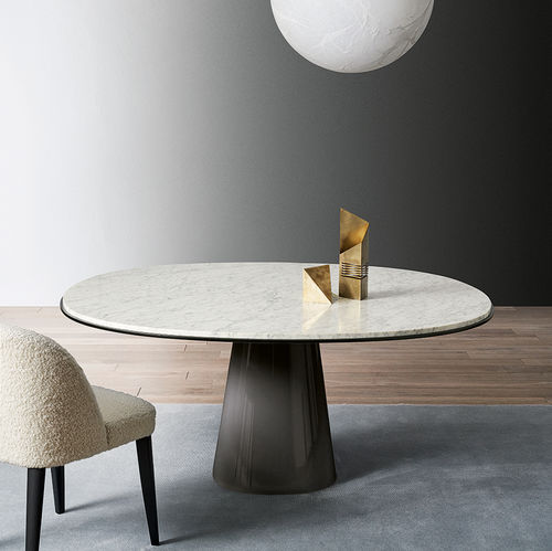 Tavolo da pranzo contemporaneo - OWEN - MERIDIANI - in rovere / impiallacciato in legno / in legno laccato opaco