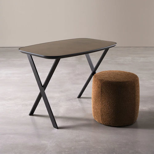 Scrivania da terra - BURT - MERIDIANI - contemporanea / in pelle / in legno laccato