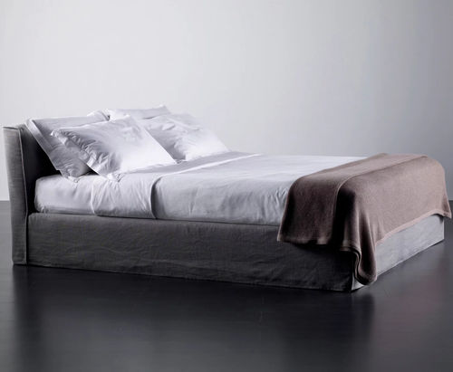 Letto matrimoniale - LAW - MERIDIANI - singolo / contemporaneo / imbottito