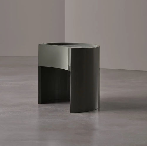 Comodino contemporaneo - RONNY - MERIDIANI - in legno laccato brillante / in legno laccato opaco / in pelle