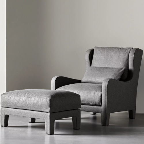 Poltrona contemporanea - FORREST - MERIDIANI - in tessuto / in pelle / in rovere