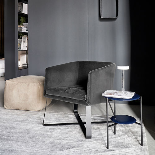 Poltrona contemporanea - LOLYTA - MERIDIANI - in tessuto / in pelle / con rivestimento rimovibile