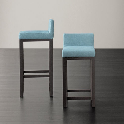 Sedia alta contemporanea - KAGE - MERIDIANI - da interno / in tessuto / con supporto in legno tinto