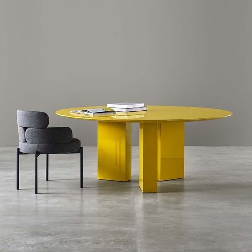 Tavolo da pranzo contemporaneo - PLINTO - MERIDIANI - in rovere / in legno laccato opaco / in legno laccato brillante