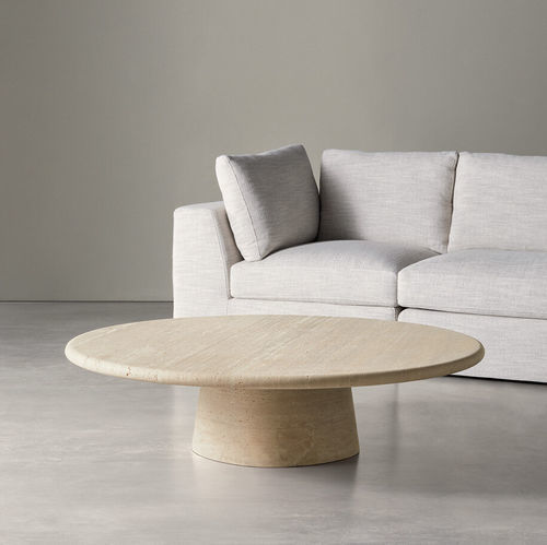 Tavolino basso contemporaneo - LEON - MERIDIANI - in legno / in marmo / con supporto in legno laccato
