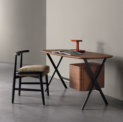 Scrivania da terra - JASPER - MERIDIANI - contemporanea / in legno laccato brillante / in rovere