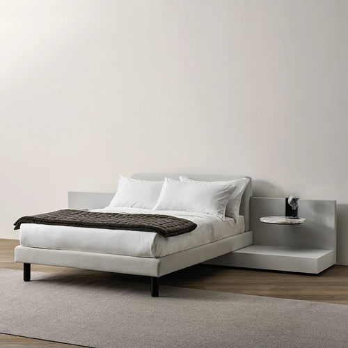 Letto matrimoniale - CLIFF - MERIDIANI - singolo / contemporaneo / imbottito