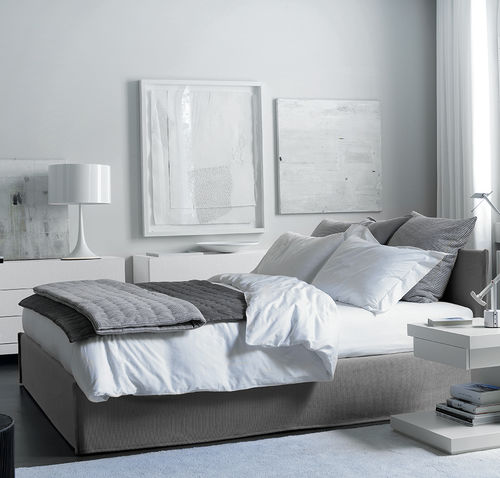 Letto matrimoniale - FOX - MERIDIANI - singolo / contemporaneo / imbottito