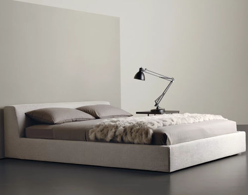 Letto matrimoniale - LOUIS - MERIDIANI - singolo / contemporaneo / imbottito