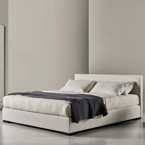 Letto matrimoniale - STONE - MERIDIANI - singolo / contemporaneo / imbottito
