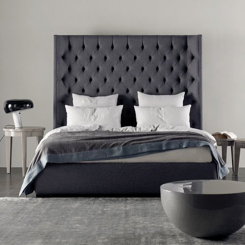 Letto matrimoniale - TURMAN - MERIDIANI - contemporaneo / imbottito / con testiera imbottita