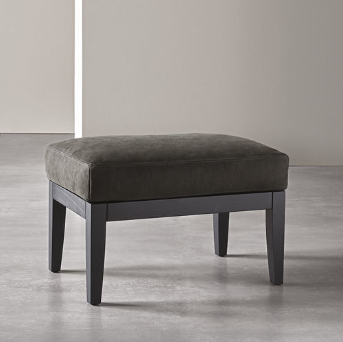 Pouf contemporaneo - FORREST - MERIDIANI - in pelle / in rovere / in tessuto