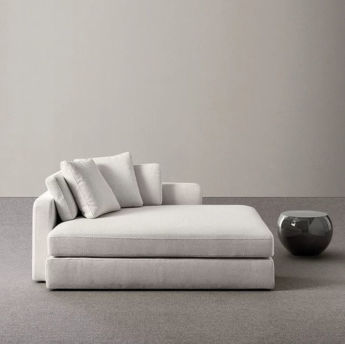 Dormeuse contemporanea - HAROLD - MERIDIANI - in tessuto / in legno / con supporto in