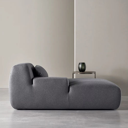 Dormeuse contemporanea - NORTON - MERIDIANI - in tessuto / in pelle / in legno