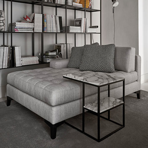 Dormeuse contemporanea - PRINCE - MERIDIANI - in tessuto / in pelle / in legno