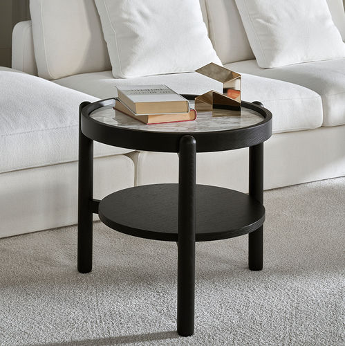 Tavolo d'appoggio contemporaneo - VITTORIO - MERIDIANI - in rovere / in MDF / in legno laccato