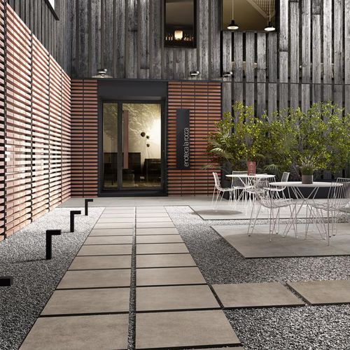 Piastrella in gres porcellanato - System L2 - LEA CERAMICHE - strutturata / da esterno / per ingresso
