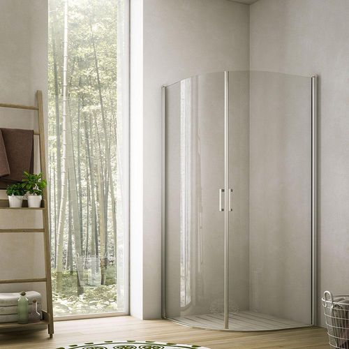 Parete doccia battente - SOHO QQ - GLASS 1989 - curva / d'angolo / in vetro temprato