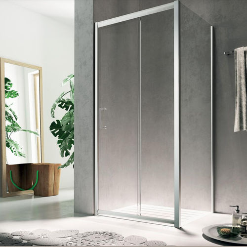 Box doccia in vetro temprato - ISY IO+IH - GLASS 1989 - a porte scorrevoli / d'angolo / per uso residenziale