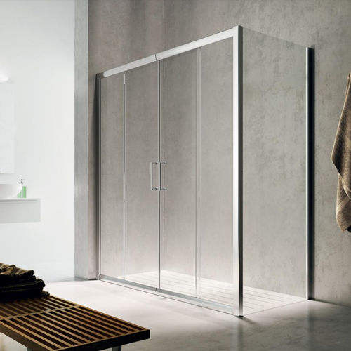 Box doccia in vetro temprato - ISY IT+IH - GLASS 1989 - con porta scorrevole / d'angolo / per uso residenziale