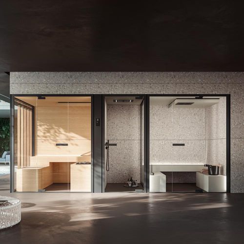 Sauna hammam - CHILLOUT - 03 - GLASS 1989 - per uso residenziale / in legno / in vetro