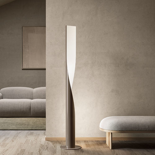 Colonna luminosa contemporanea - EVITA - Kundalini - in acciaio / in tessuto / in tecnopolimero