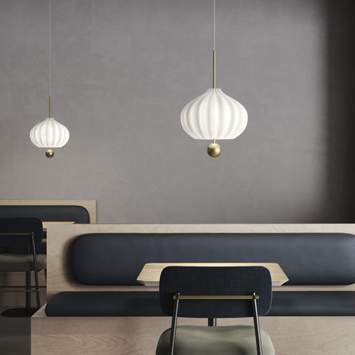 Lampada a sospensione - LILLI - Kundalini - in ottone / in vetro soffiato / in opalina