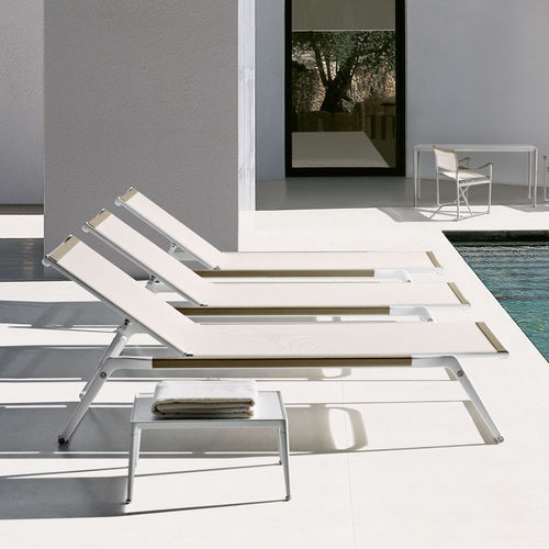 Lettino prendisole contemporaneo - Mirto - B&B Italia - in Batyline® / in alluminio / in poliuretano