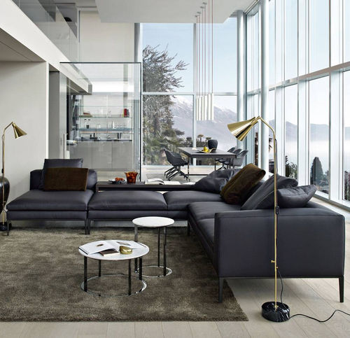 Divano modulare - Michel - B&B Italia - contemporaneo / in tessuto / in pelle