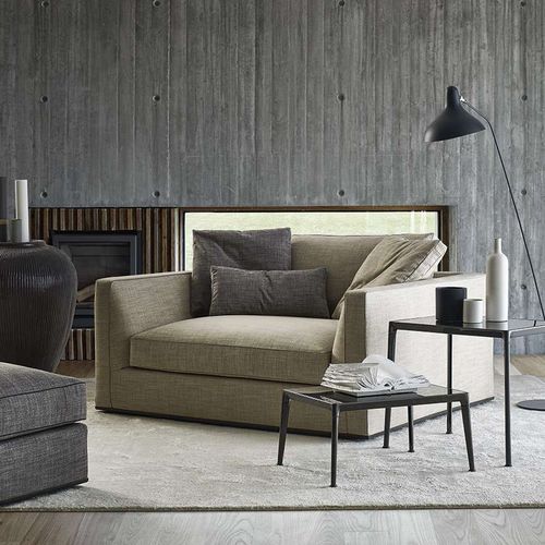 Poltrona contemporanea - Richard - B&B Italia - in tessuto / in pelle / in acciaio
