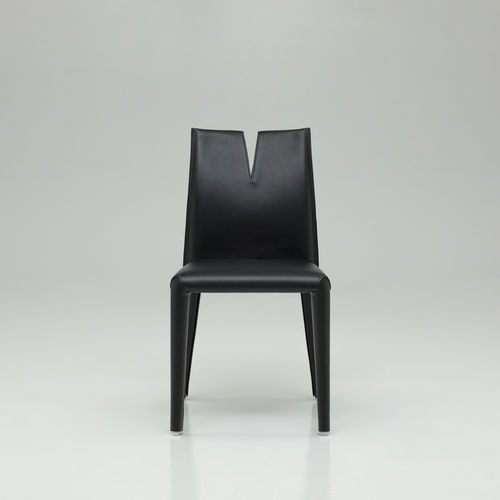 Sedia contemporanea - Cutter - B&B Italia - da interno / in pelle / con supporto in acciaio