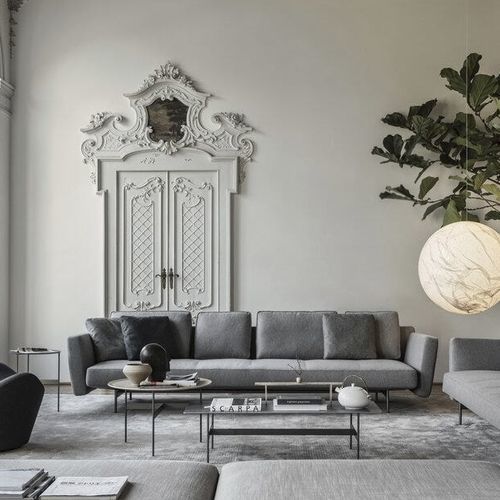 Divano modulare - Sak&eacute; - B&B Italia - contemporaneo / in tessuto / in pelle