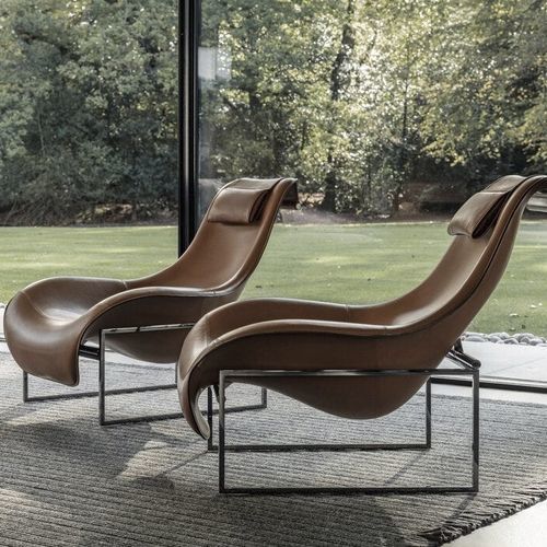 Poltrona contemporanea - MART - B&B Italia - in tessuto / in pelle / in acciaio