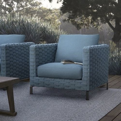 Poltrona contemporanea - Ray - B&B Italia - in tessuto / in alluminio verniciato / in poliestere